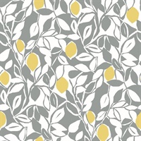 Loretto Grey Citrus Wallpaper