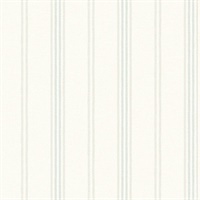 Lovage Aqua Linen Stripe Wallpaper