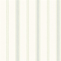Lovage Green Linen Stripe Wallpaper