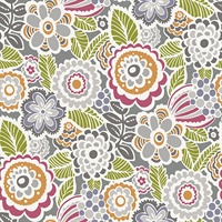 Lucy Multicolor Floral Wallpaper