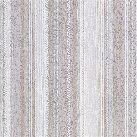 Lyra Lavender Distressed Stripe Wallpaper