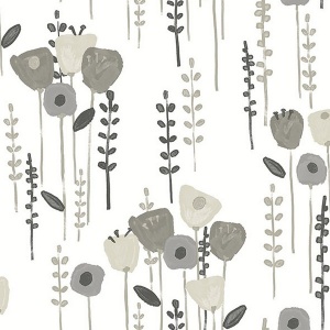 Mabel Blue Floral Field Wallpaper