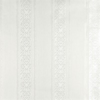 Mackenzie White Stripe Wallpaper