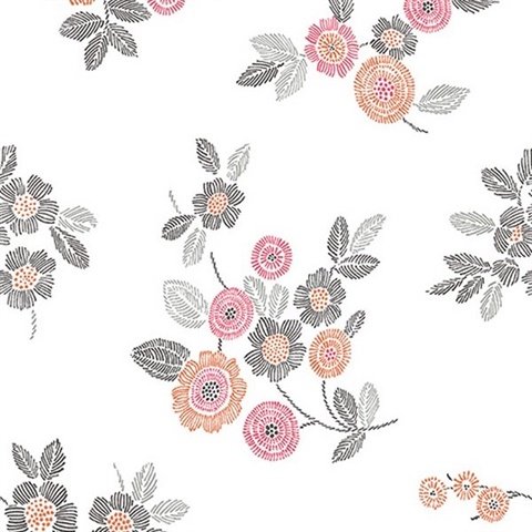 Malaga Pink Floral Wallpaper
