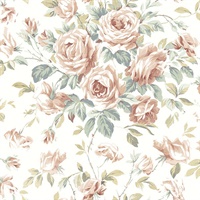 Manon Blush Rose Stitch Wallpaper
