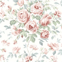 Manon Rasberry Rose Stitch Wallpaper