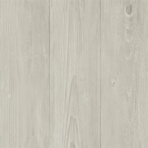 Mapleton Light Grey Faux Wood Wallpaper