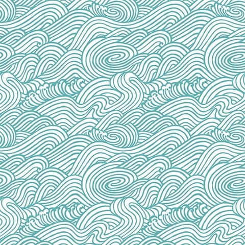 Mare Teal Wave Wallpaper
