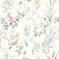 Mariko Cream Botanical Wallpaper