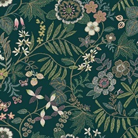 Marilyn Green Floral Trail Wallpaper by Scott Living