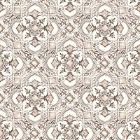 Marjoram Blush Floral Tile Wallpaper