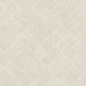 Marquetry White Tile Wallpaper