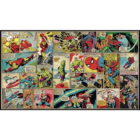 Marvel Comic Cover Panels Pre-Pasted Mural