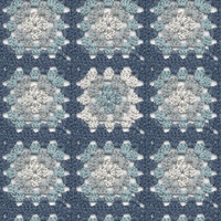 Maud Blue Crochet Geometric Wallpaper