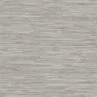 Maytal Grey Faux Grasscloth Wallpaper