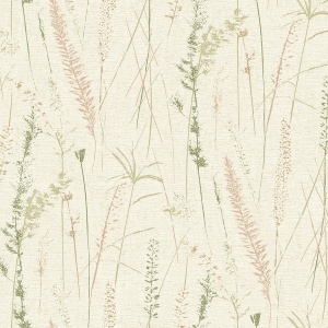 Meadow Splendor Salmon Wallpaper