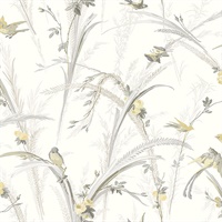 Meadowlark Yellow Botanical Wallpaper