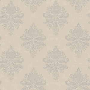 Medallion Damask Wallpaper
