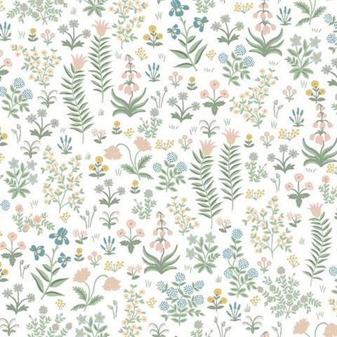 Menagerie Garden Blush Multicolor Peel & Stick Wallpaper