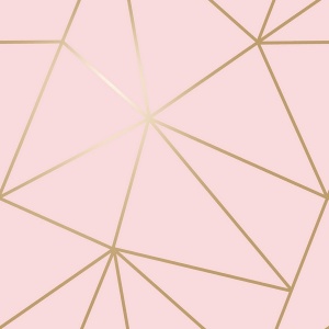 Metallic Geo Pink Wallpaper