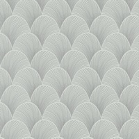 Metallic Light Green Scallop Wallpaper