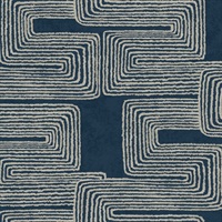 Midnight & Silver Zulu Thread Wallpaper