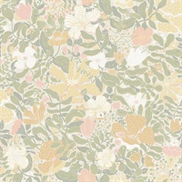 Midsommar Pastel Floral Medley Wallpaper