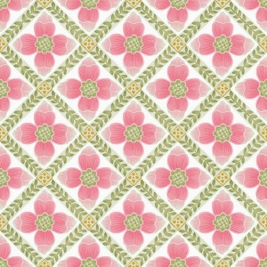 Mimi Blue Quilted Floral Peel & Stick Wallpaper