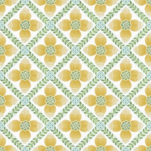 Mimi Blue Quilted Floral Peel & Stick Wallpaper