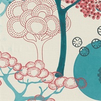 Misaki Red Trees Wallpaper