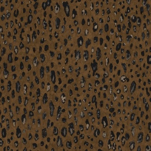 Mod Leopard Print Wallpaper in Black and Taupe
