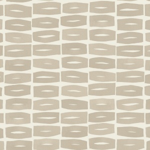 Modernist Motif Terracotta Wallpaper