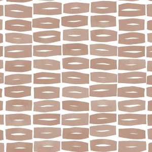 Modernist Motif Terracotta Wallpaper