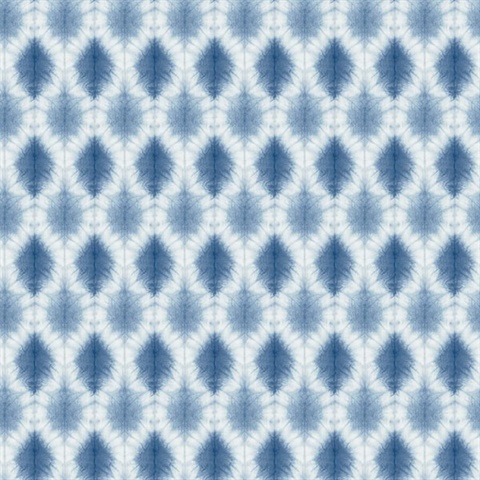 Mombi Navy Diamond Shibori Wallpaper