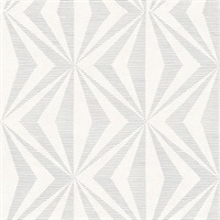 Monge Silver Geometric Wallpaper