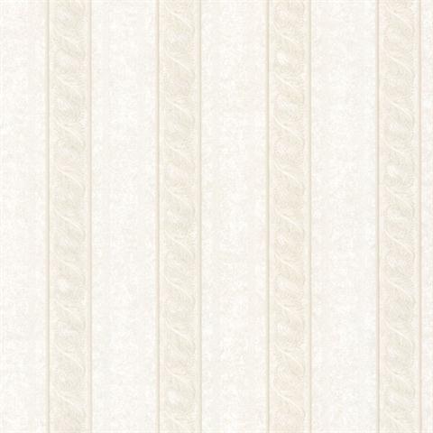 Montague Off-White Scroll Stripe