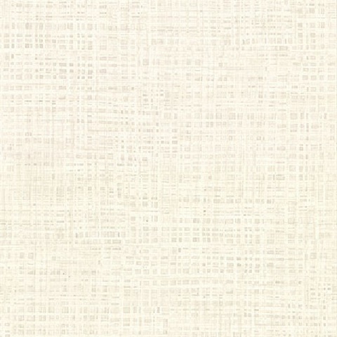 Montgomery Off-White Distressed Faux Linen Wallpaper