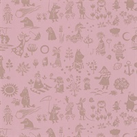 Moomin Pink Novelty Wallpaper