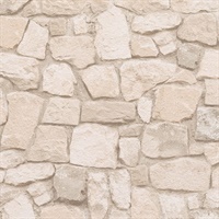 Morris Beige Natural Stone Wallpaper