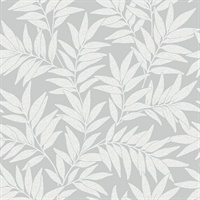 Morris Light Grey Leaf Wallpaper