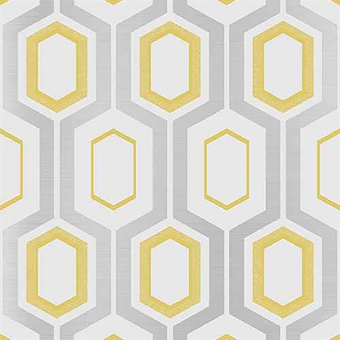 Mortimer Yellow Geometric Wallpaper