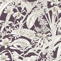 Mulberry Orchid Conservatory Toile Wallpaper