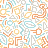 Multi Doodle Abstract Peel & Stick Wallpaper