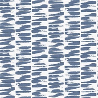 Myrtle Indigo Abstract Stripe Wallpaper