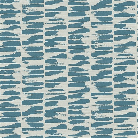 Myrtle Sea Green Abstract Stripe Wallpaper