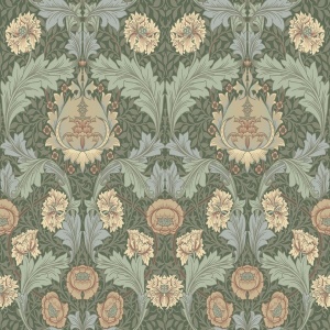 Myrtle Dove Floral Ogee Wallpaper