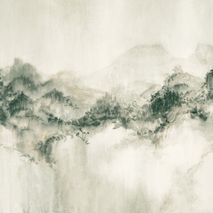 Mystic Overlook Blue Wall Mural