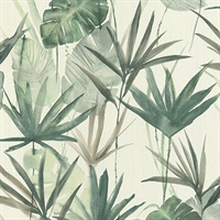 Nameri Dark Green Tropical Frond Wallpaper