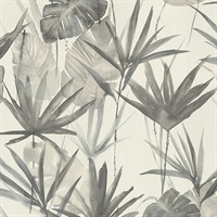 Nameri Grey Tropical Frond Wallpaper
