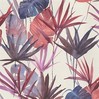Nameri Ruby Tropical Frond Wallpaper